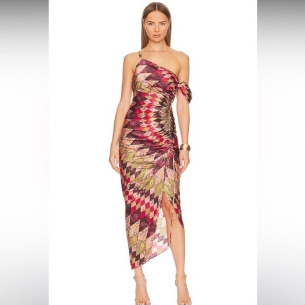 Cinq a Sept Elliana Print One-Shoulder Silk Maxi Dress size 10
Worn for 2 hours!